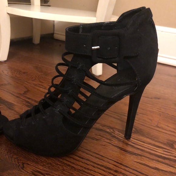 GUESS black adhirra caged heels. Size 7. NWT - Picture 5 of 6